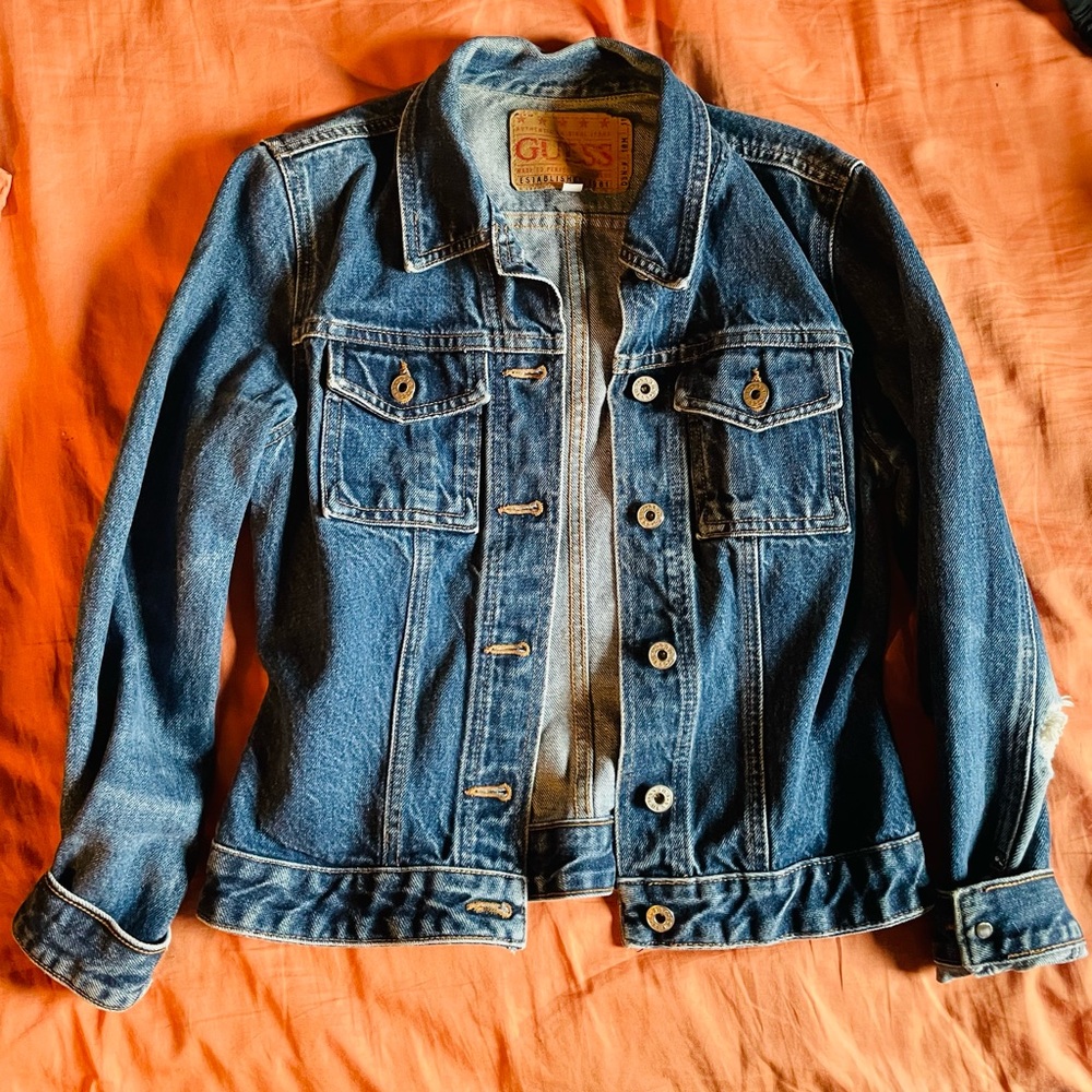 Vtg GUESS USA Denim Jean Jacket